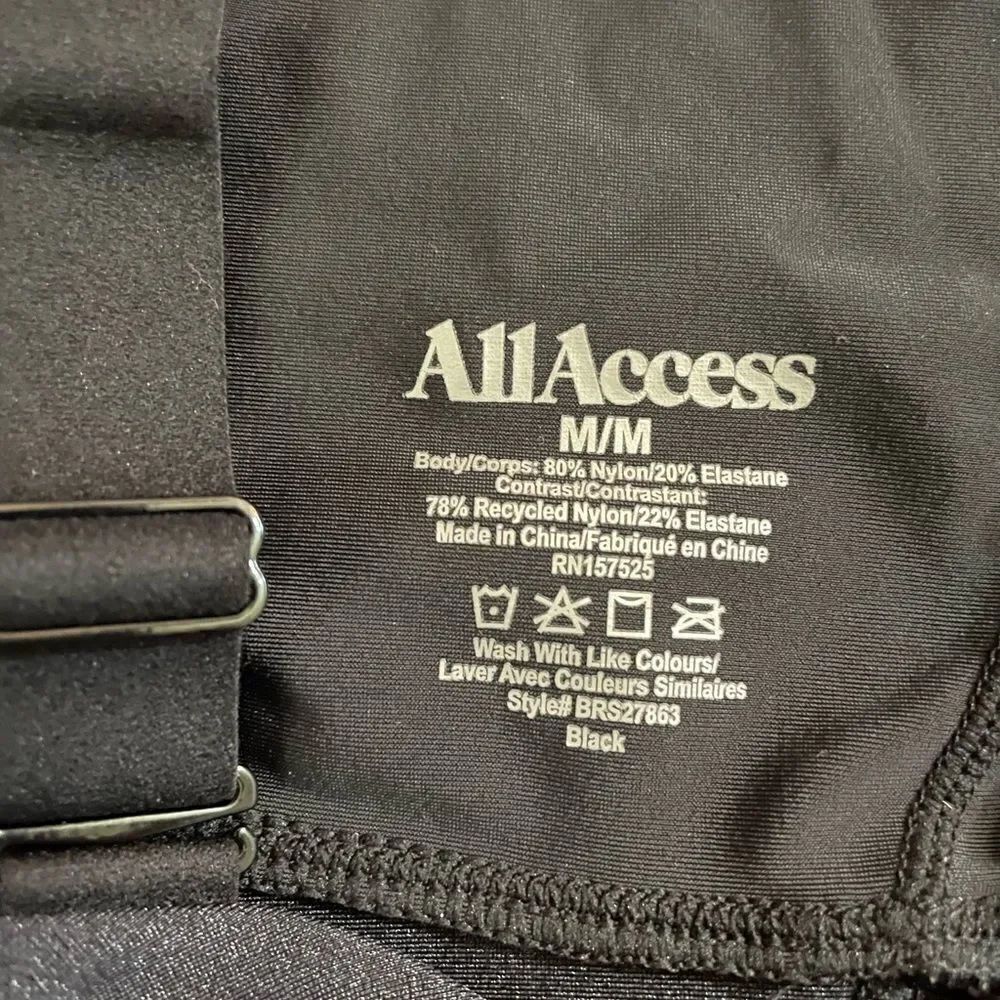 ALL ACCESS SPORTS BRA BLACK STRAPPY M - Picture 5 of 5
